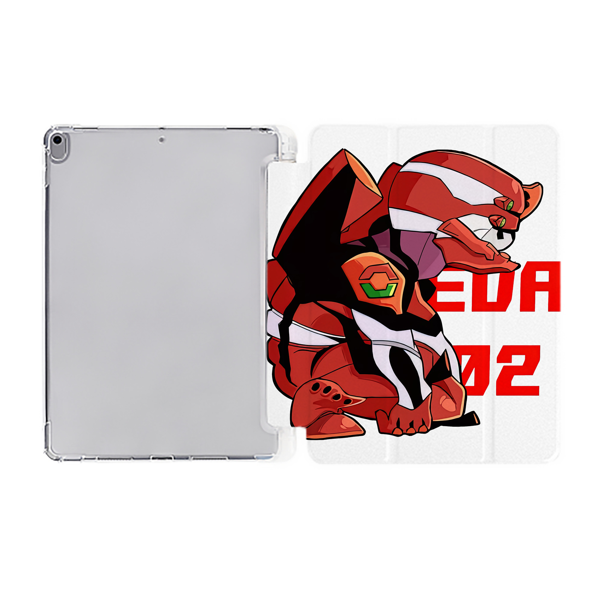 （画像用） EVA 新世紀エヴァンゲリオン IPad ケース ペン収納付き 三つ折りスタンド PUレザー×シリコン 対応機種9.5/10.5/10.9インチ
